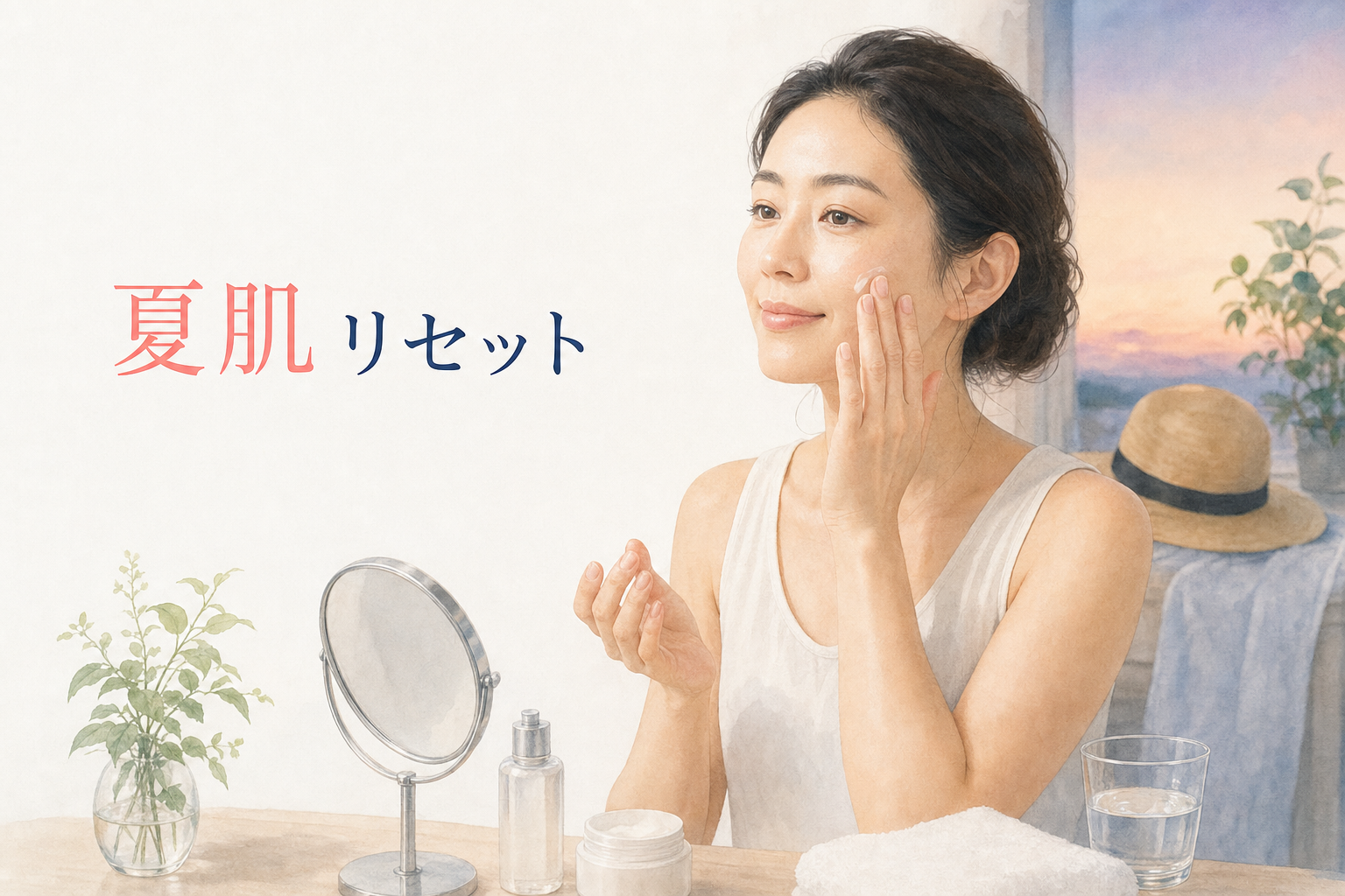 汗・皮脂・日焼け後…8月の「ゆらぎ肌」を立て直す夜のリセットケア