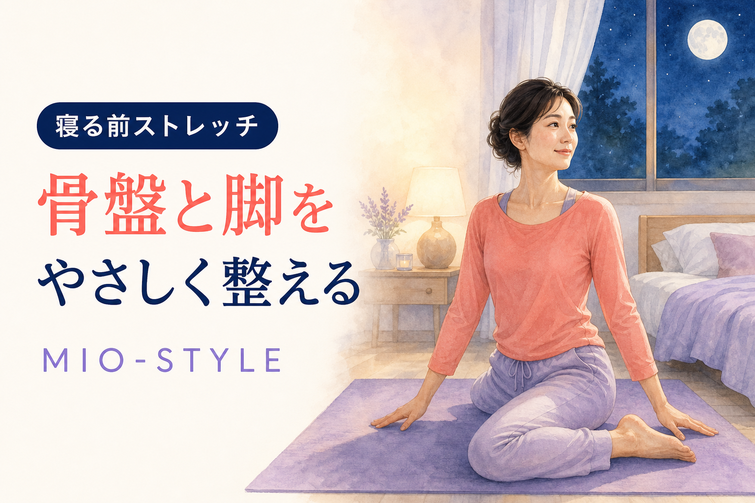 【寝る前ストレッチ #33】つながり週③骨盤と脚のライン調整