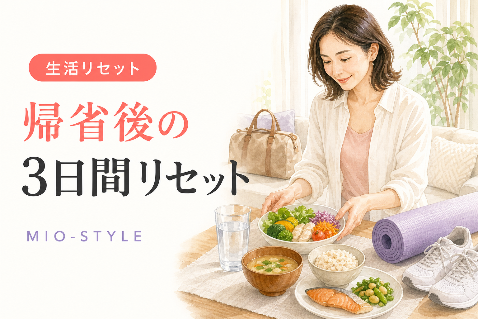 帰省から帰ったら。食べすぎた体の「リセット3日間」プログラム