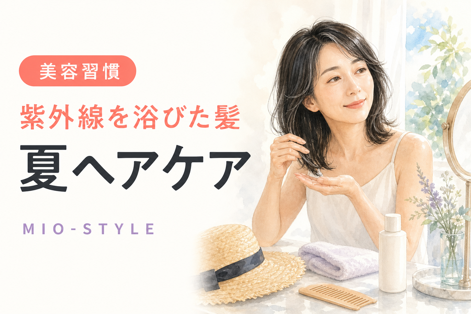 紫外線を浴びた髪、どうケアする？夏のヘアケア&白髪対策