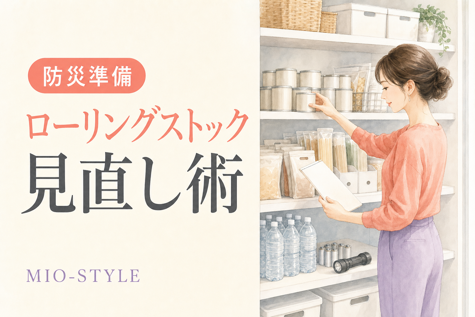 防災の日の前に。子育て家庭の「ローリングストック」見直し術
