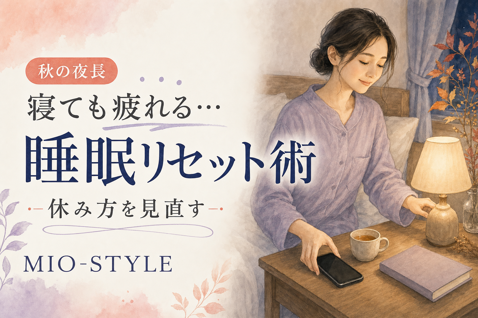 秋の夜長にぐっすり。「寝ても疲れが取れない」ママの睡眠リセット術