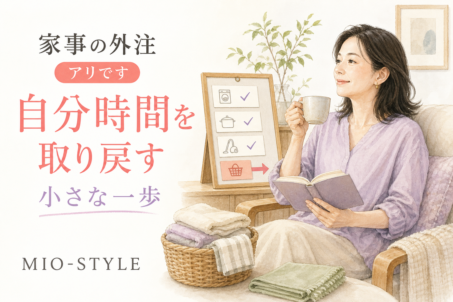 家事の外注は「アリ」です。ママの自分時間を取り戻す小さな一歩